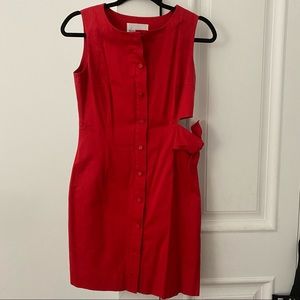 Red Misha Nonoo Dress with Side Tie Opening